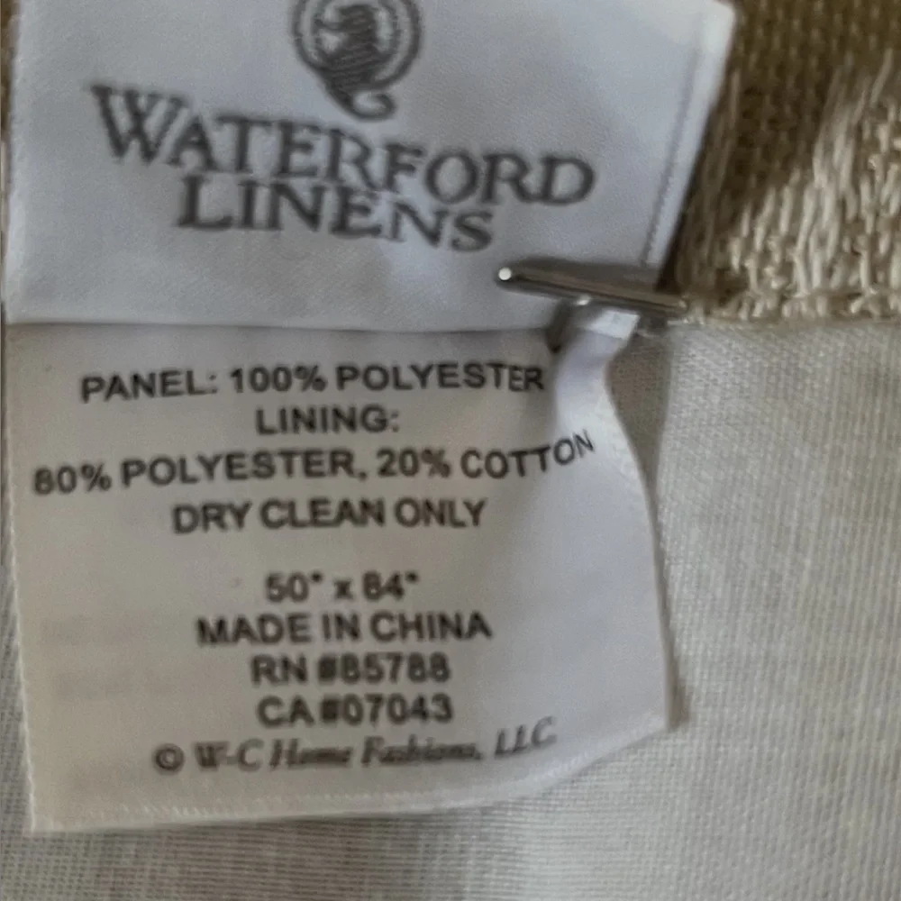 Waterford Neutral Beige Textured Curtain Panel
